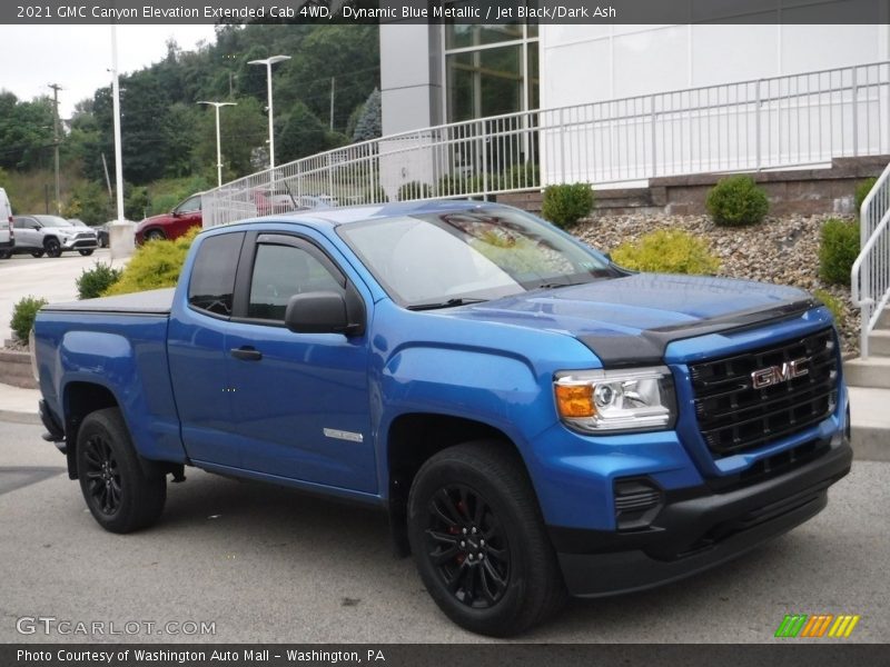 Dynamic Blue Metallic / Jet Black/Dark Ash 2021 GMC Canyon Elevation Extended Cab 4WD