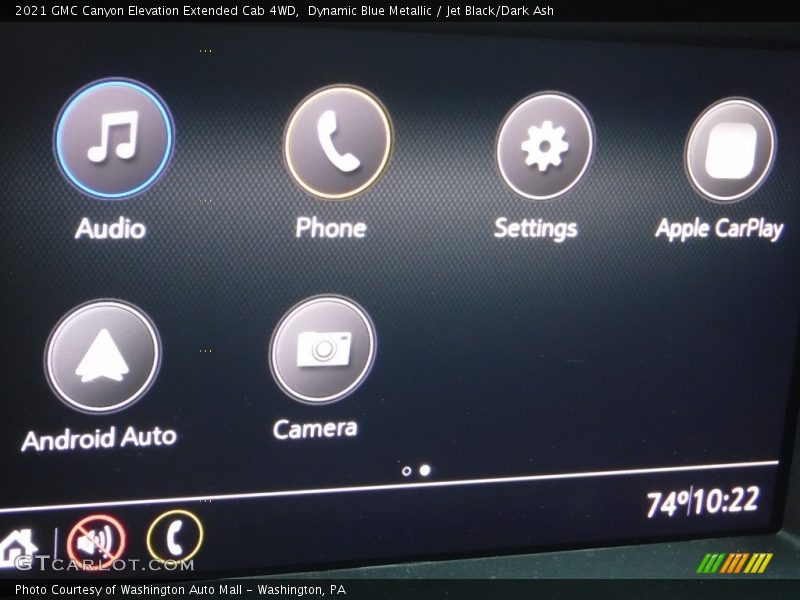 Dynamic Blue Metallic / Jet Black/Dark Ash 2021 GMC Canyon Elevation Extended Cab 4WD