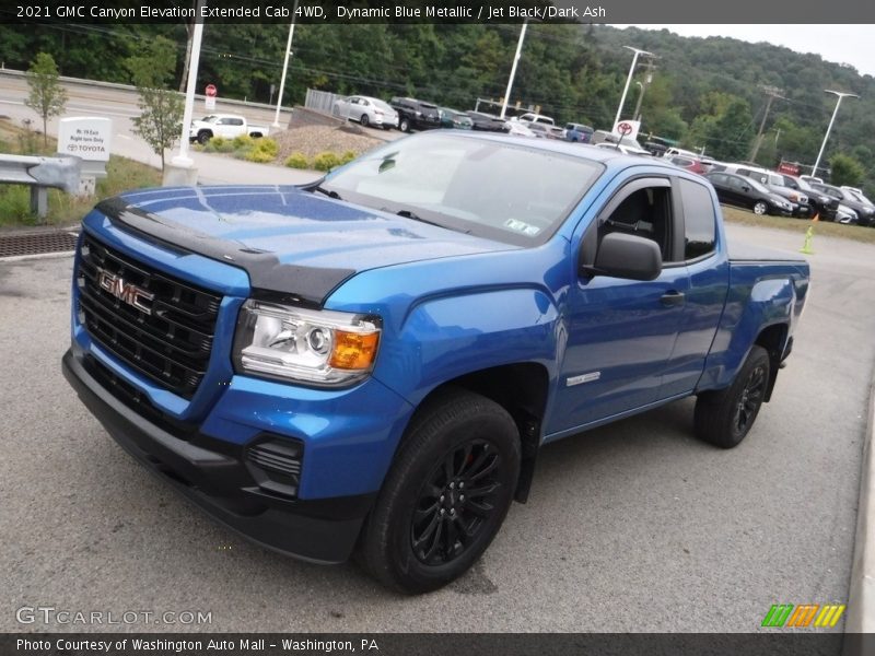 Dynamic Blue Metallic / Jet Black/Dark Ash 2021 GMC Canyon Elevation Extended Cab 4WD