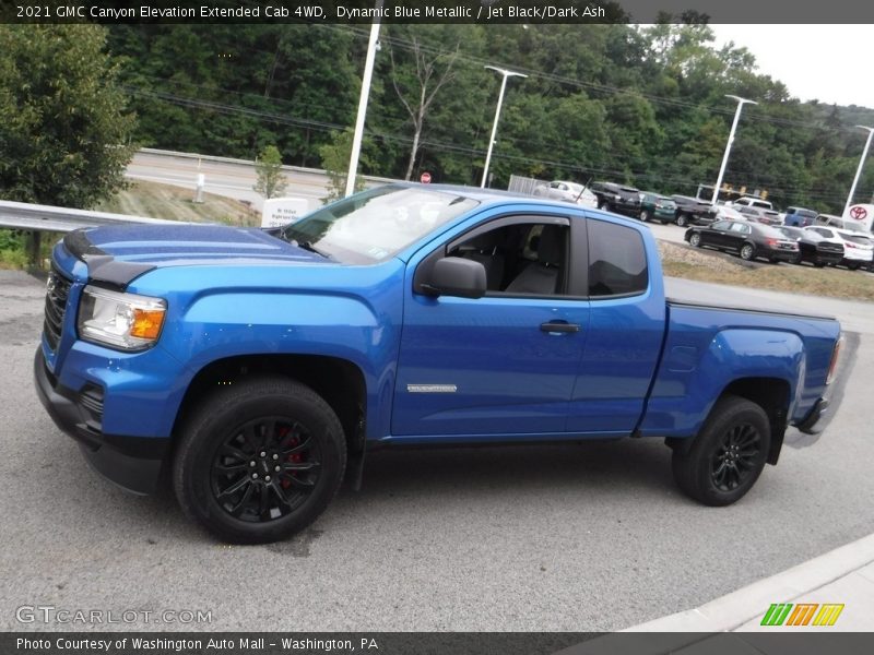 Dynamic Blue Metallic / Jet Black/Dark Ash 2021 GMC Canyon Elevation Extended Cab 4WD