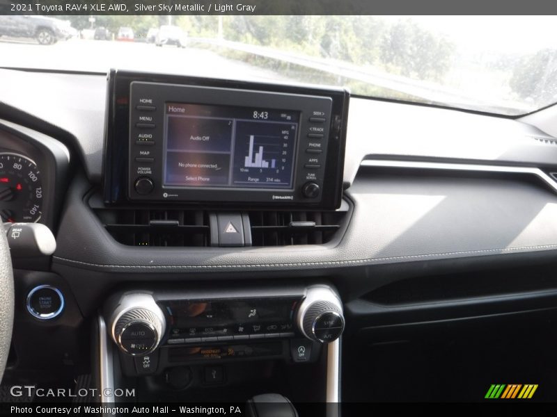 Silver Sky Metallic / Light Gray 2021 Toyota RAV4 XLE AWD