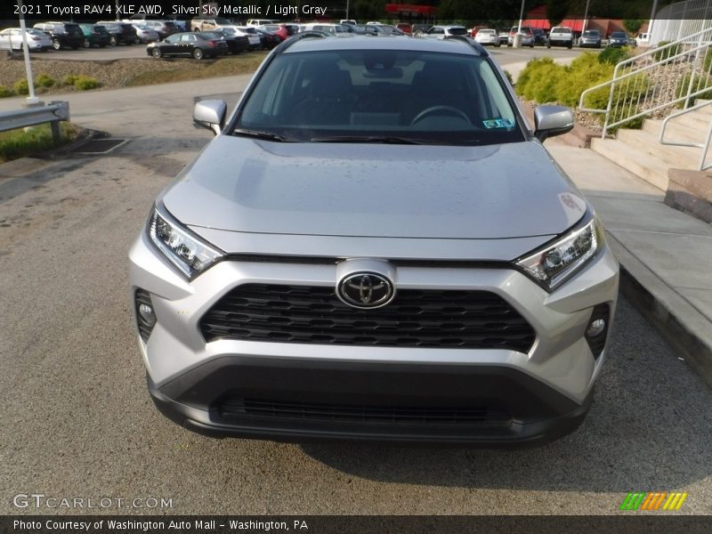 Silver Sky Metallic / Light Gray 2021 Toyota RAV4 XLE AWD