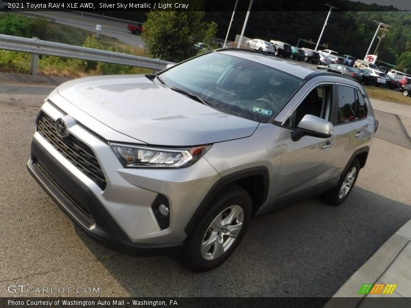 Silver Sky Metallic / Light Gray 2021 Toyota RAV4 XLE AWD