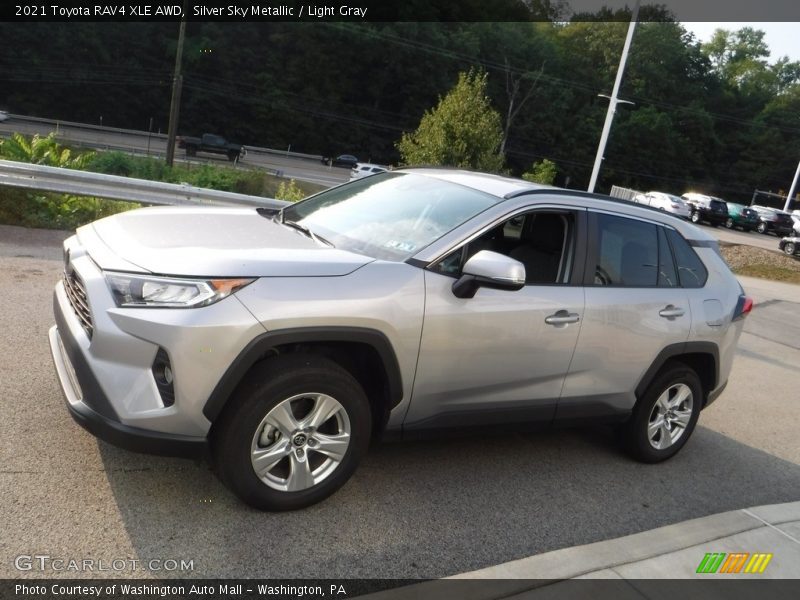 Silver Sky Metallic / Light Gray 2021 Toyota RAV4 XLE AWD