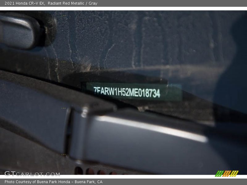 Radiant Red Metallic / Gray 2021 Honda CR-V EX