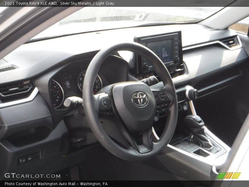 Silver Sky Metallic / Light Gray 2021 Toyota RAV4 XLE AWD