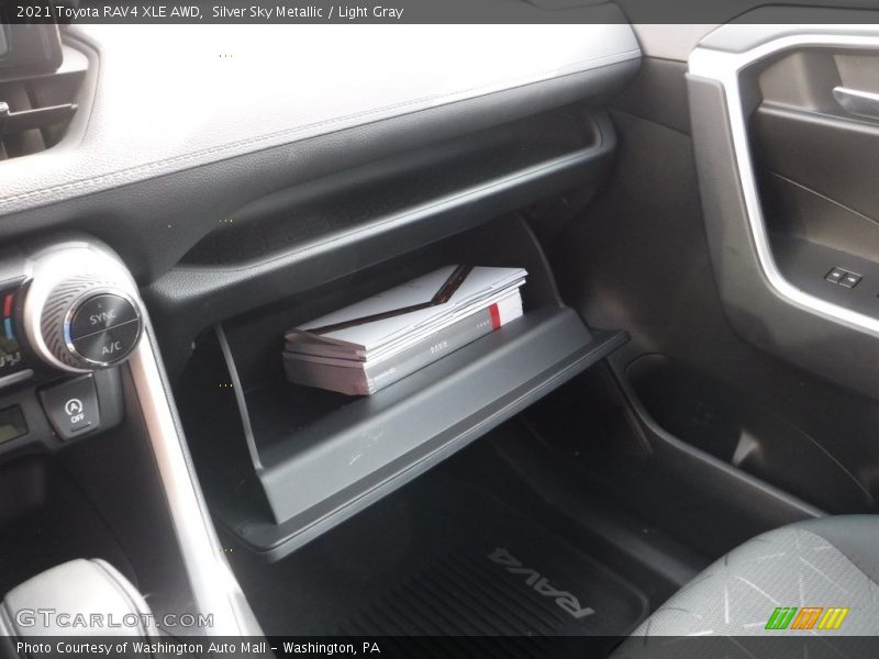 Silver Sky Metallic / Light Gray 2021 Toyota RAV4 XLE AWD