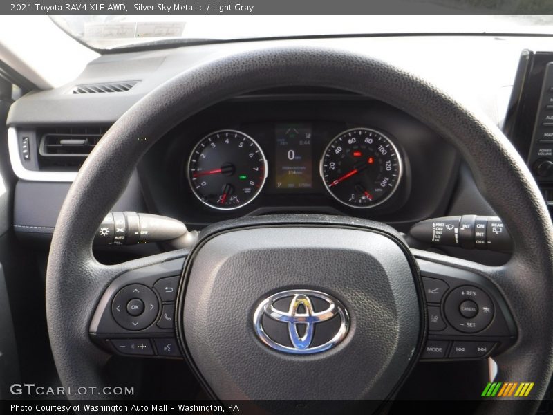 Silver Sky Metallic / Light Gray 2021 Toyota RAV4 XLE AWD