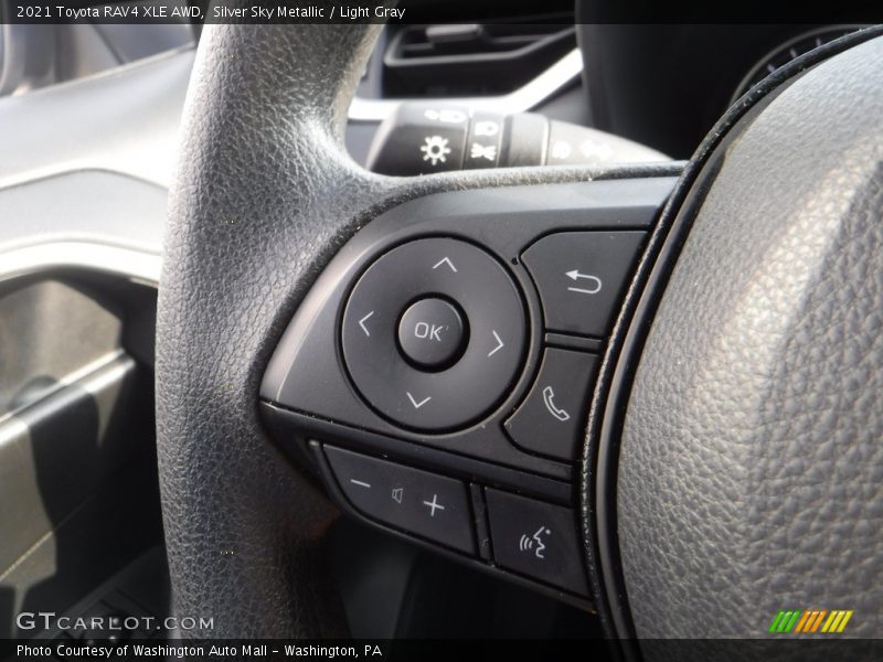 Silver Sky Metallic / Light Gray 2021 Toyota RAV4 XLE AWD