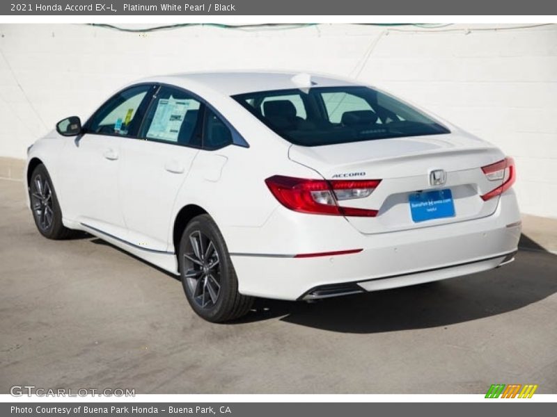 Platinum White Pearl / Black 2021 Honda Accord EX-L