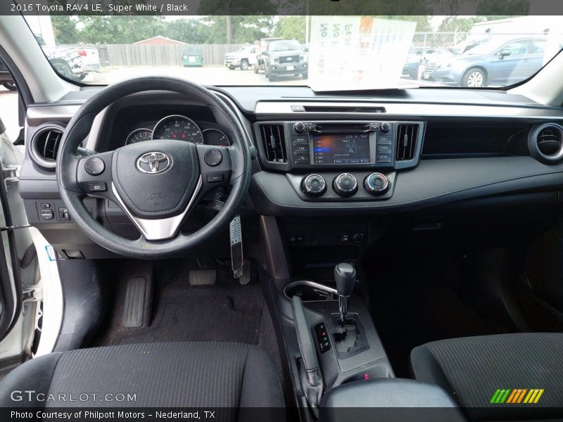 Super White / Black 2016 Toyota RAV4 LE