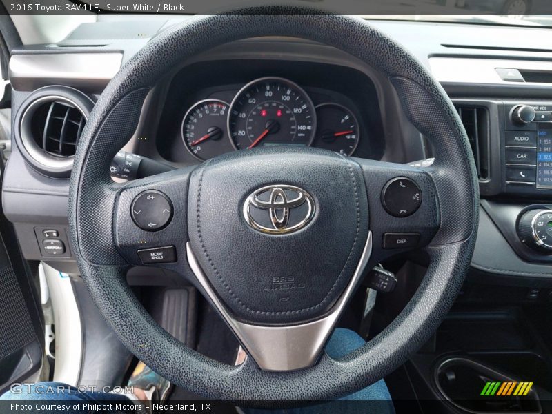 Super White / Black 2016 Toyota RAV4 LE