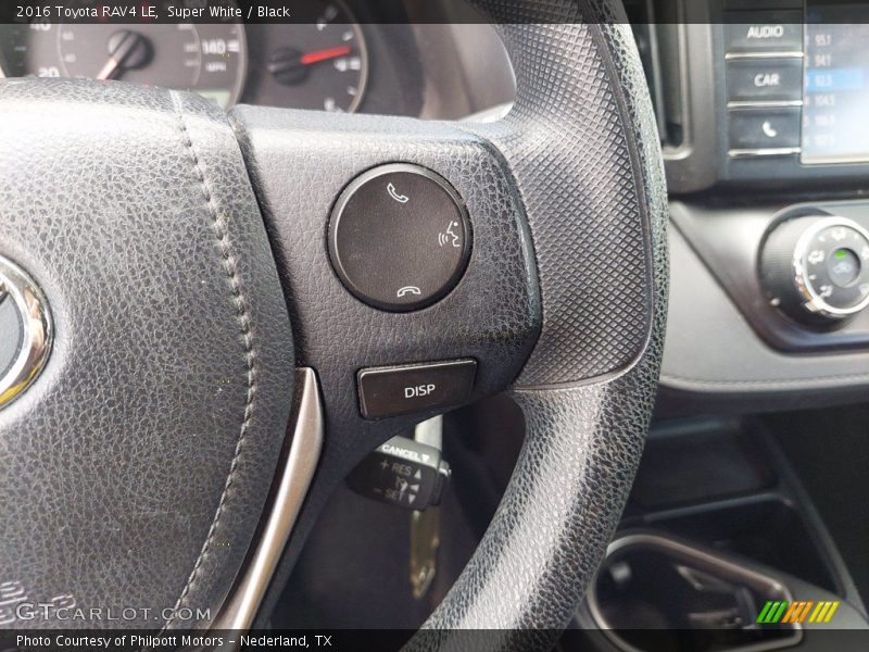 Super White / Black 2016 Toyota RAV4 LE