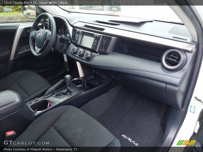 Super White / Black 2016 Toyota RAV4 LE