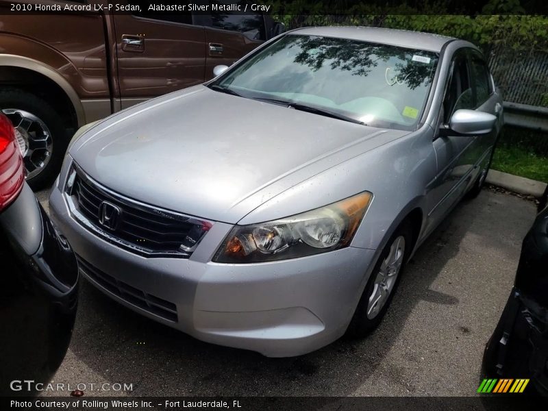 Alabaster Silver Metallic / Gray 2010 Honda Accord LX-P Sedan