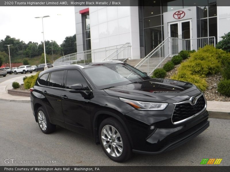 Midnight Black Metallic / Black 2020 Toyota Highlander Limited AWD