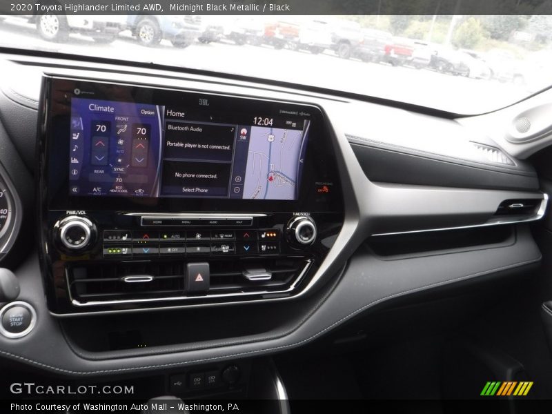 Midnight Black Metallic / Black 2020 Toyota Highlander Limited AWD