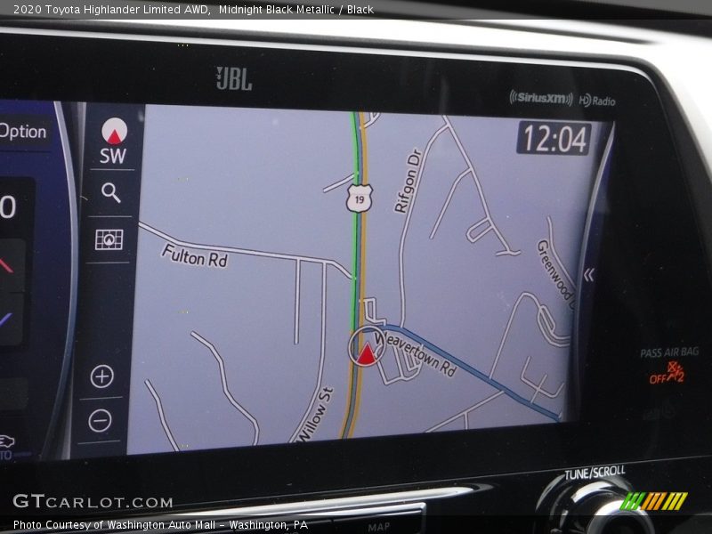 Midnight Black Metallic / Black 2020 Toyota Highlander Limited AWD