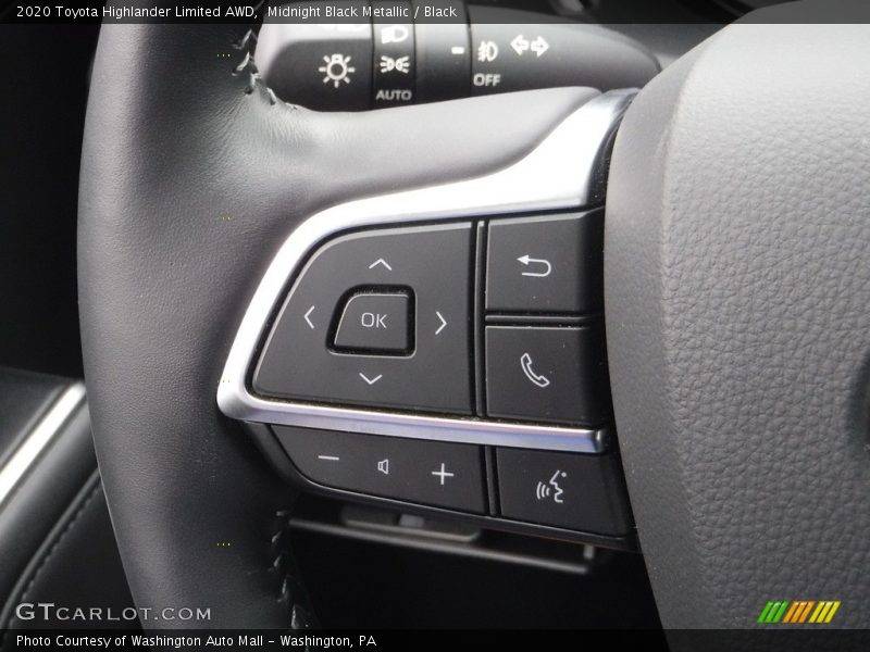 Midnight Black Metallic / Black 2020 Toyota Highlander Limited AWD