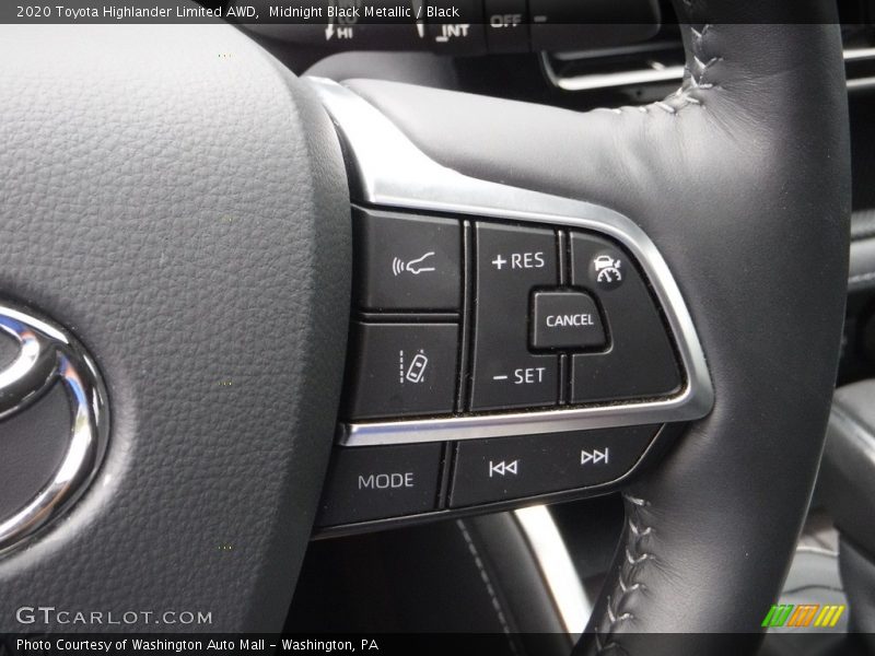 Midnight Black Metallic / Black 2020 Toyota Highlander Limited AWD