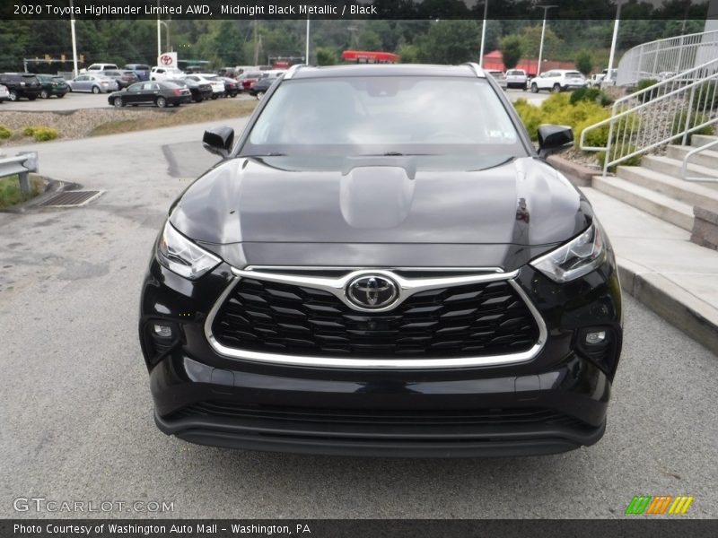Midnight Black Metallic / Black 2020 Toyota Highlander Limited AWD