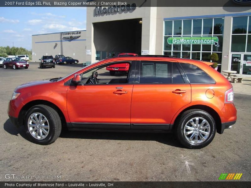 Blazing Copper Metallic / Charcoal Black 2007 Ford Edge SEL Plus