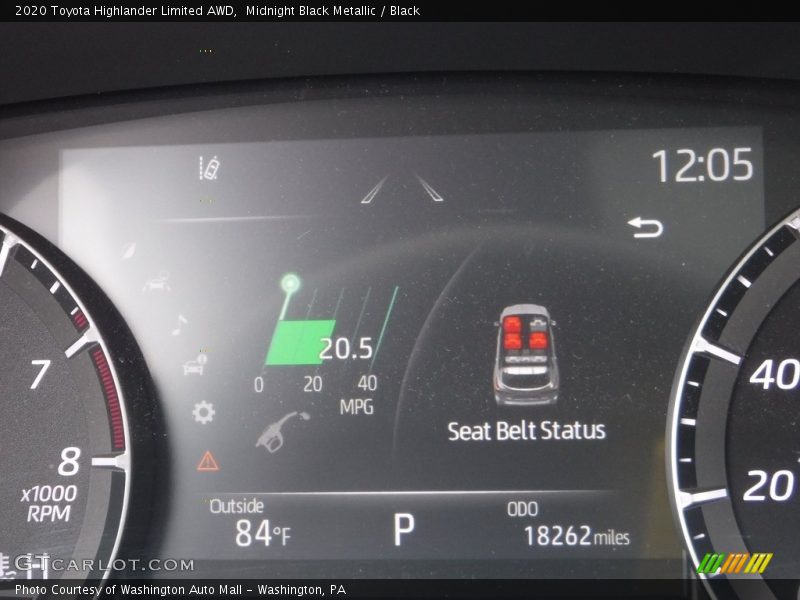 Midnight Black Metallic / Black 2020 Toyota Highlander Limited AWD