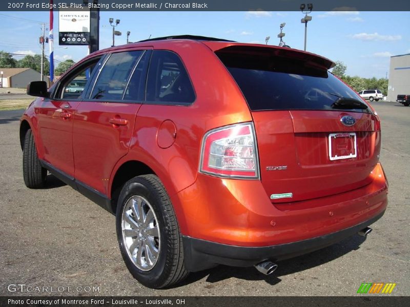 Blazing Copper Metallic / Charcoal Black 2007 Ford Edge SEL Plus