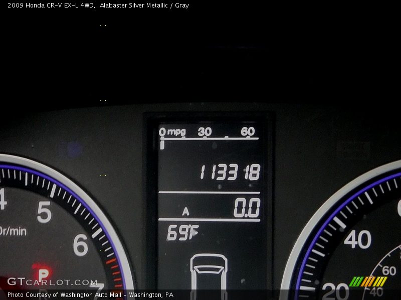 Alabaster Silver Metallic / Gray 2009 Honda CR-V EX-L 4WD