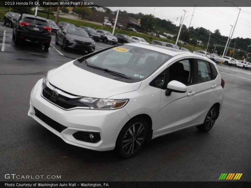 Platinum White Pearl / Black 2019 Honda Fit EX