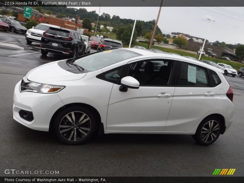 Platinum White Pearl / Black 2019 Honda Fit EX