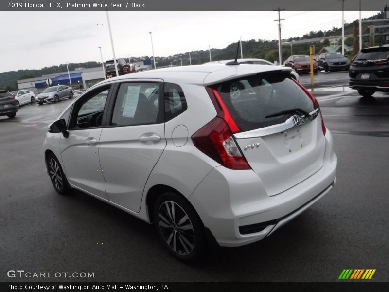 Platinum White Pearl / Black 2019 Honda Fit EX
