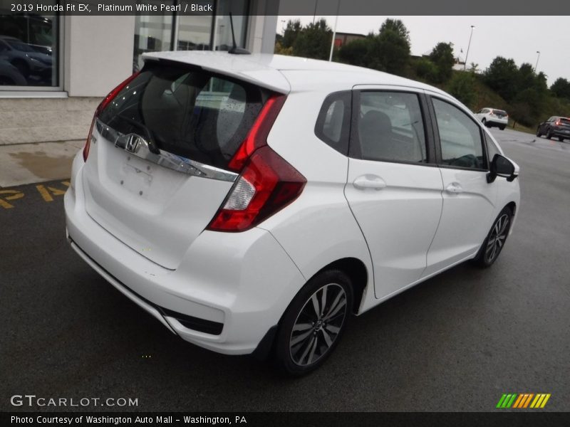 Platinum White Pearl / Black 2019 Honda Fit EX