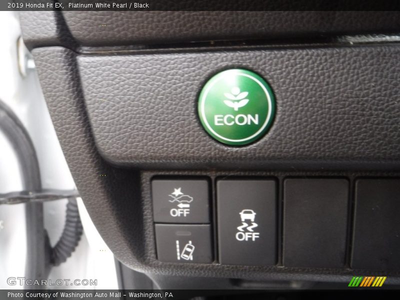 Platinum White Pearl / Black 2019 Honda Fit EX
