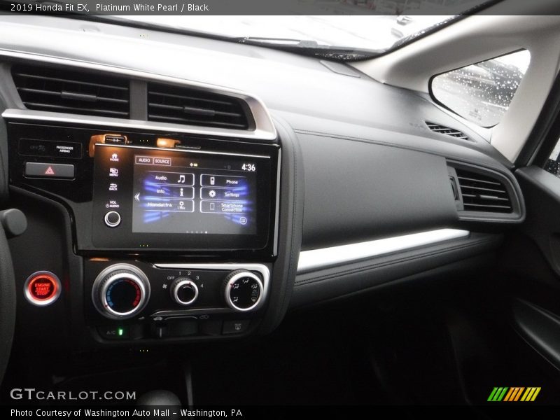 Platinum White Pearl / Black 2019 Honda Fit EX