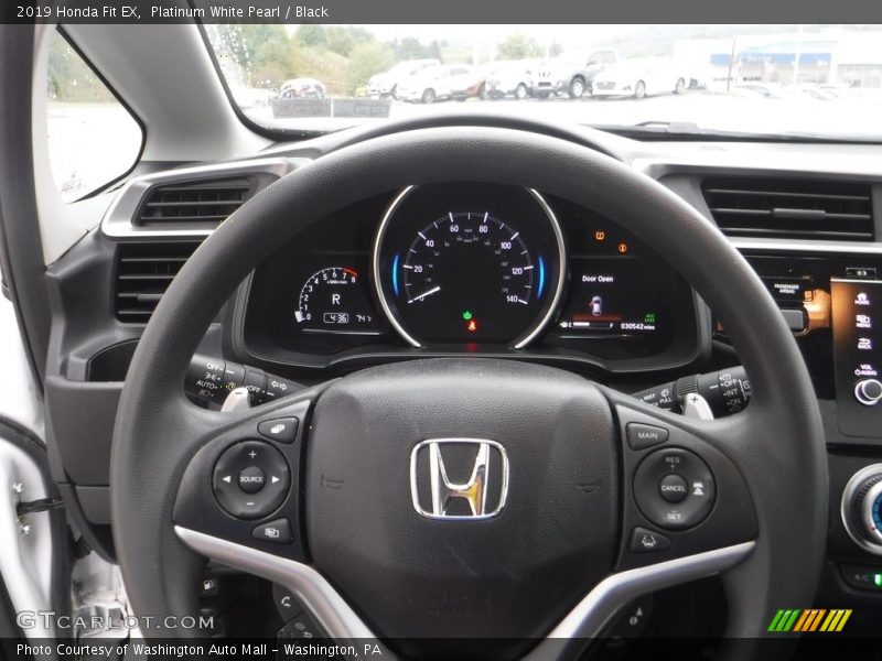 Platinum White Pearl / Black 2019 Honda Fit EX