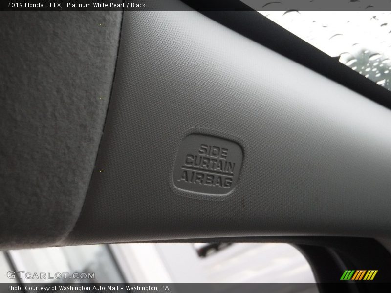 Platinum White Pearl / Black 2019 Honda Fit EX