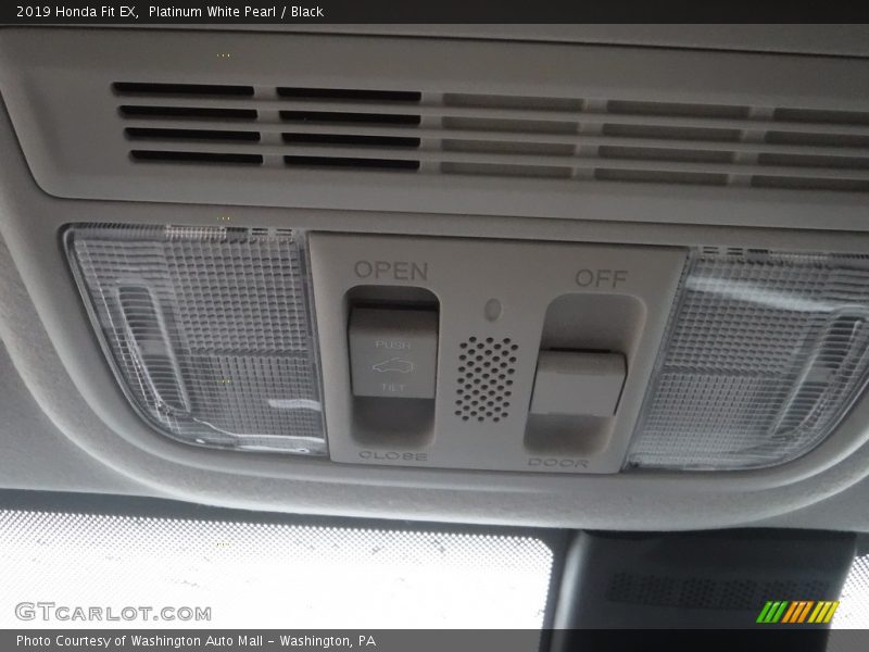 Platinum White Pearl / Black 2019 Honda Fit EX