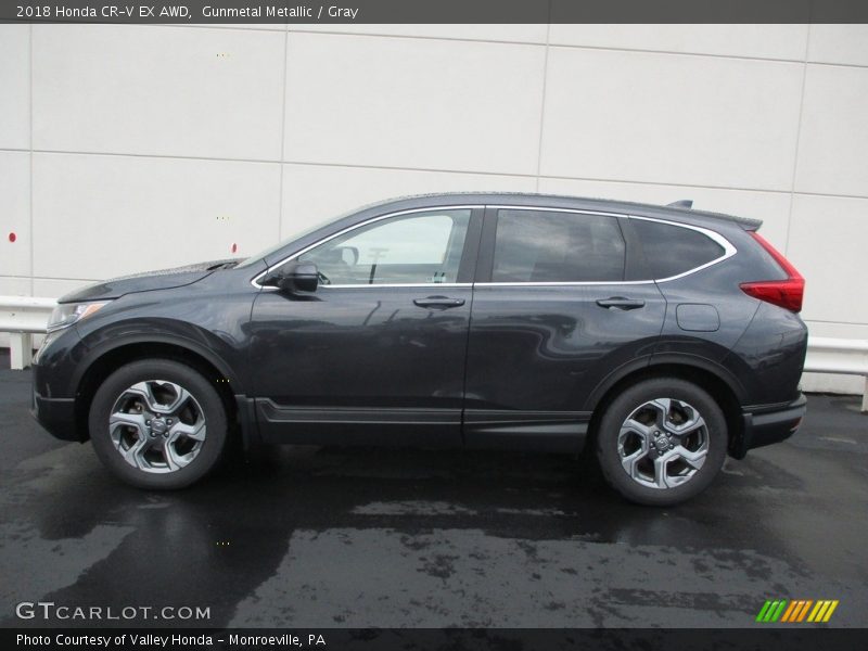 Gunmetal Metallic / Gray 2018 Honda CR-V EX AWD