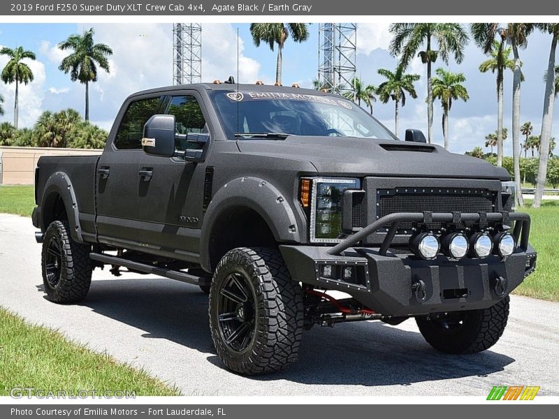 Agate Black / Earth Gray 2019 Ford F250 Super Duty XLT Crew Cab 4x4