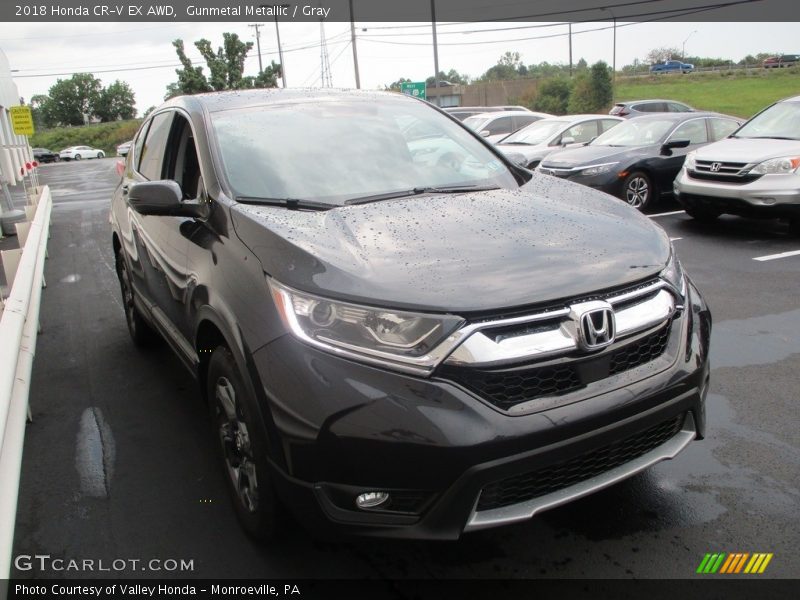 Gunmetal Metallic / Gray 2018 Honda CR-V EX AWD