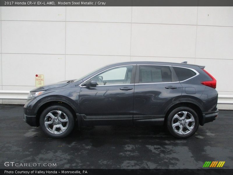 Modern Steel Metallic / Gray 2017 Honda CR-V EX-L AWD