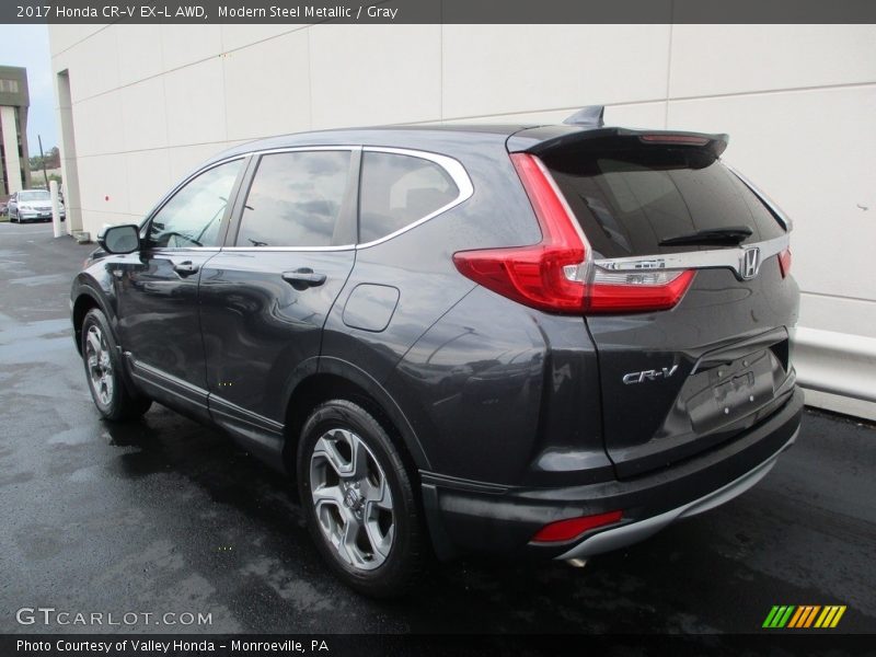 Modern Steel Metallic / Gray 2017 Honda CR-V EX-L AWD