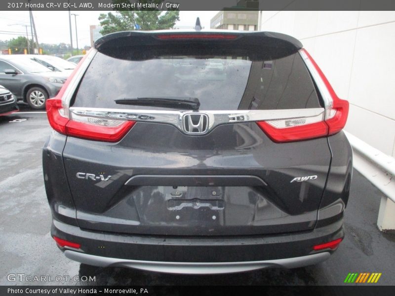 Modern Steel Metallic / Gray 2017 Honda CR-V EX-L AWD
