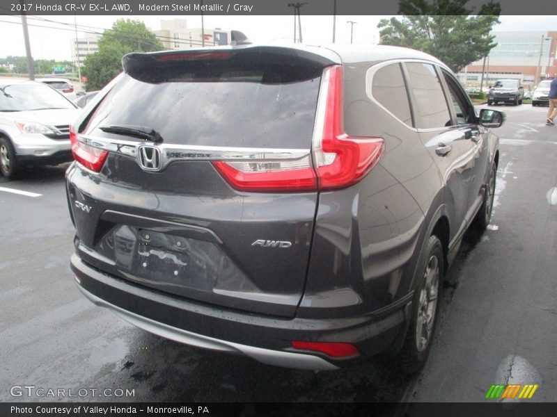 Modern Steel Metallic / Gray 2017 Honda CR-V EX-L AWD