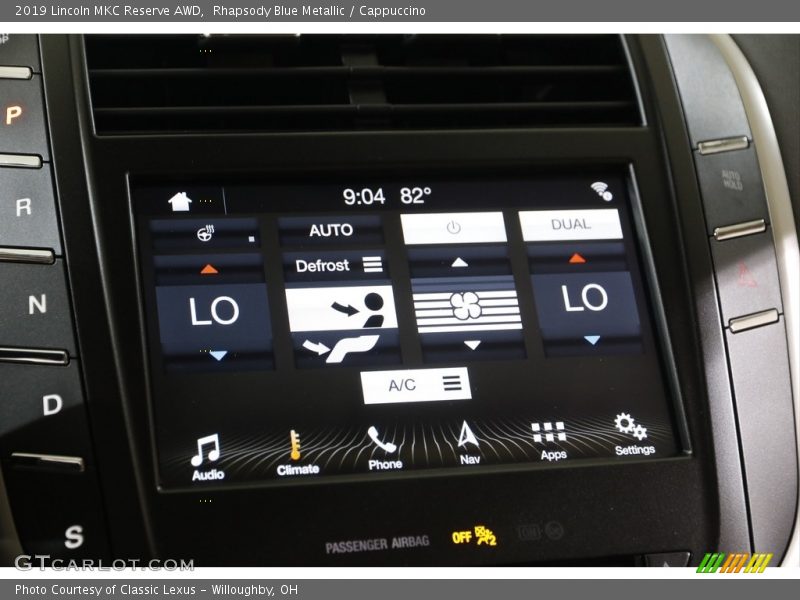 Controls of 2019 MKC Reserve AWD