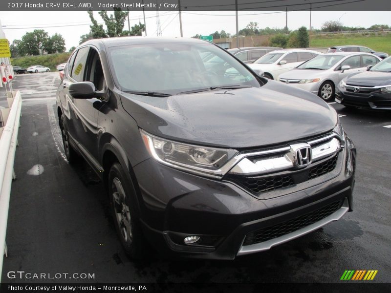 Modern Steel Metallic / Gray 2017 Honda CR-V EX-L AWD
