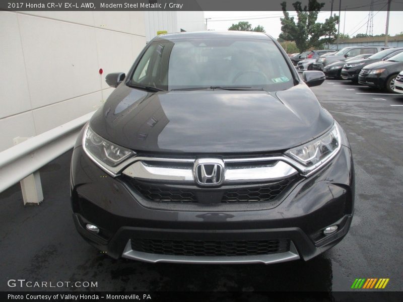 Modern Steel Metallic / Gray 2017 Honda CR-V EX-L AWD