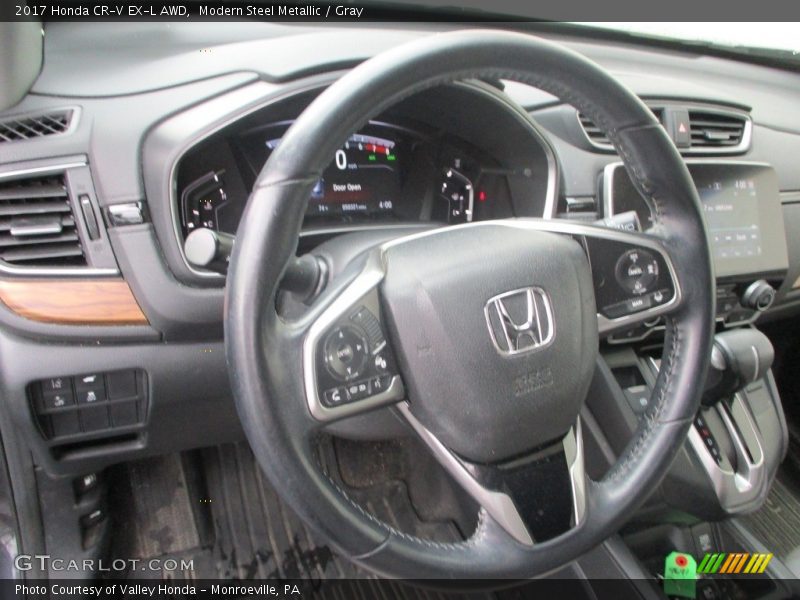 Modern Steel Metallic / Gray 2017 Honda CR-V EX-L AWD