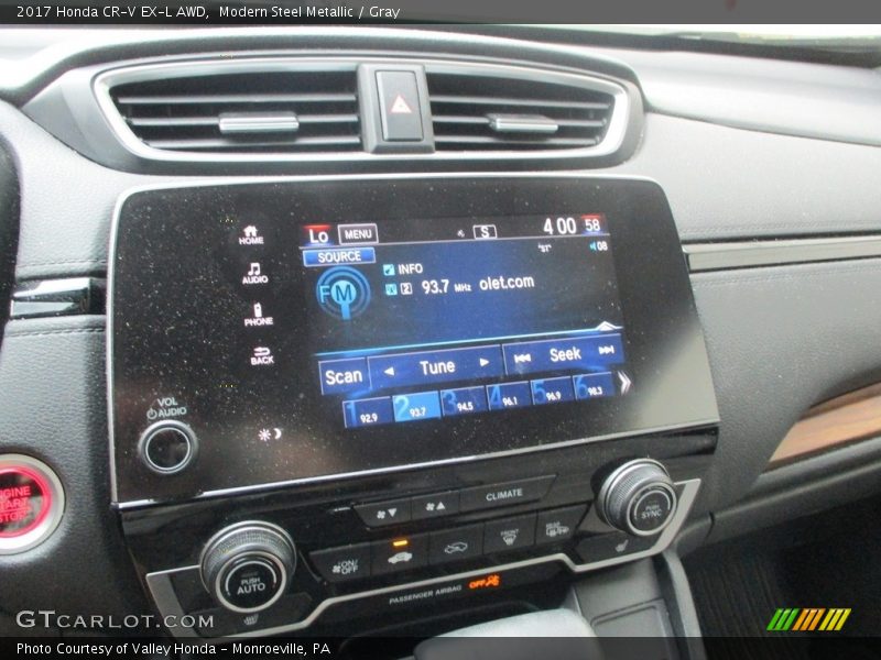 Modern Steel Metallic / Gray 2017 Honda CR-V EX-L AWD